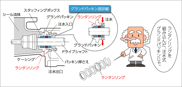 A 3c 軸封装置 グランドパッキン ポンプの基礎知識クラス 技術コラム ヘイシン モーノポンプ