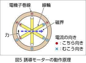 図5 誘導モーターの動作原理